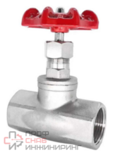 Клапан запорный DN.ru VSO3131P-1W-T-S Ду25 Ру14 двухходовой резьбовой, корпус - нержавеющая сталь 304, внутренняя/внутренняя резьба, управление штурвал