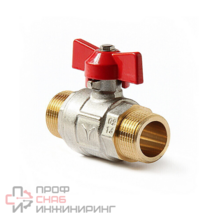 Кран шаровой ViEiR 3/4" F/М (бабочка)  никель