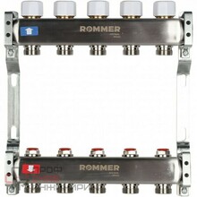 Коллектор ROMMER из нержавеющей стали без расходомеров 5 выходов