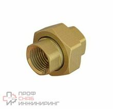 Сгон американка, прямой ELSEN ВВ, 1 1/2", 1 1/2", латунь, с плоским уплотнением