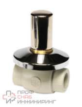 Шаровой кран под штукатурку с металлической крышкой 20 Wavin Ekoplastik SVEKPLK020