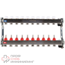 Коллектор из нержавеющей стали ROMMER RMS-1201 10 выходов с расходомерами