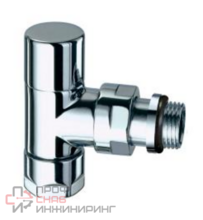 Вентиль запорный угловой TopFAR, 1/2" гайка М24х19, серебро, EPDM