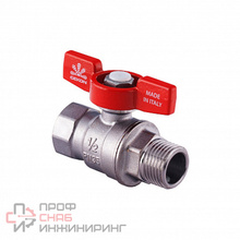 Кран шаровой Gekon хром ВР-НР 3/4" ручка-бабочка