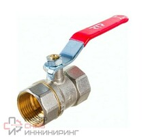 Кран шаровой латунный вн/вн PN 25 рычаг РустурПласт G1''