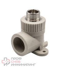 Уголок комб. нар 20х1/2'' с креплением EVER® plast серый