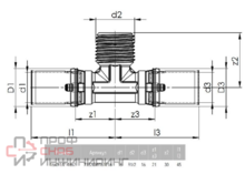 ПРЕСС Тройник 16х1/2"Пх16 Comap