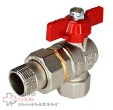 Кран шаровой угловой 1/2 НВ ручка-бабочка ELSEN