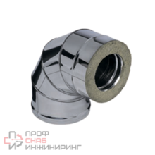 Сэндвич-колено Ferrum 90° (430/0,5мм + нерж.) Ф250х350