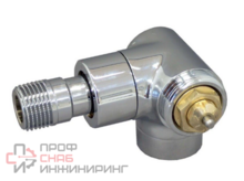 Вентиль Oventrop серия E, угловой трехосевой, DN-15, 1/2", 1/2", ВН, хромированный, правое подключение