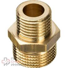 Ниппель Stout редукционный НР/НР латунный3/8х1/4"
