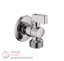 Кран для подключения сантехнических приборов РосТурПласт угловой латунь 1/2"х1/2" хромированный
