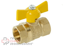 Кран шаровой латунный для газа Галлоп СТАНДАРТ мод. 230 DN15 ВВ PN40 бабочка
