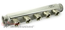 Коллектор ВВ 1" х 6 вых 3/4"EK нержавеющая сталь Uni-fitt