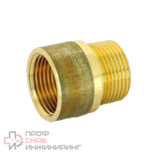 Ниппель-переход, Viega, R2 модель 3243, НВ, 1"x1", бронза