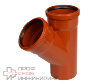 Тройник наружный канализационный КОНТУР ОРАНЖ D110/110-45гр