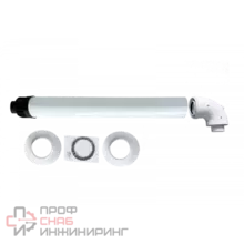 Комплект коаксиального дымохода Federica Bugatti 60/100 L750 для конденсационных котлов универсальный вентиляционное отверстие