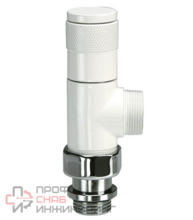 Вентиль на подачу осевой SR Rubinetterie Tondera 1/2 х3/4'' E, ручной регулировки, белый