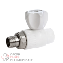 Прямоточный шаровой кран д/радиатора Fusitek PPR (W) - 25 x 3/4"