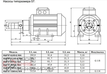 Шестеренный насос Ампика НШГ57-126/5-0,18/4