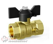 Кран шаровой латунный LD Pride ВВ 1/2" для манометра, полный проход, бабочка