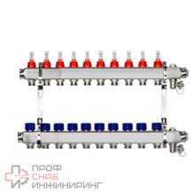 Комплект коллекторов Ридан SSM-10RF set с расходомерами и кронштейнами, 10 контуров
