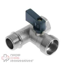 Кран шаровый AQUALINK трехходовой ВНН 1/2 х 3/4 х 1/2 ручка