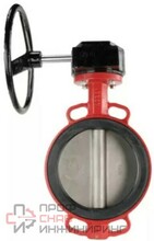 Затвор чугунный поворотный межфланцевый ABRA-BUV-VF866D400G Ру16 с редуктором
