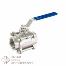 Кран шаровой Newkey муфтовый трёхсоставной нержавеющий (3PC)  AISI304 DN25 (1")  (CF8)  PN64