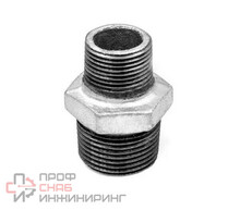 Ниппель Fittex PLUS чугун переходной оцинкованный Ду50х32 (2"х1 1/4") НР