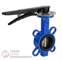 Затвор дисковый поворотный DN.ru WBV3432V-2W-Fb-H Ду300 Ру16 межфланцевый, корпус - углеродистая сталь WCB, диск - нержавеющая сталь 316L, уплотнение - VITON, с рукояткой, квадрат 22х22, F12