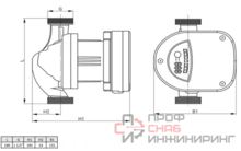 Циркуляционный насос Wellmix WRE 25/120-180 B (частотное регулирование, латунный корпус)