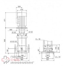 Насос Grundfos CR45-4 A-F-A-E-HQQE 3x400/690 50 HZ
