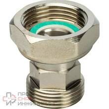 Разъемное соединение с плоским уплотнением и обратным клапаном STOUT никелированное 1