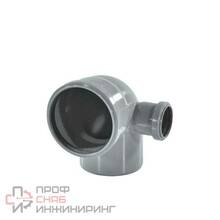 Отвод PP-H с выходом серый б/н Дн110х50х87гр правый в/к РосТурПласт