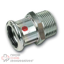 Переходник Sanha Therm 24243G 35-1" пресс-резьба наружная сталь цинк