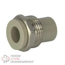 Штуцер PP-R серый комбинированный Дн20х3/4" НР VALFEX 10137120Г