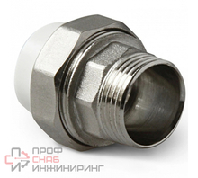 Муфта PP-R сер комбинированный разъем Дн25х1" НР 127-0346 VALFEX