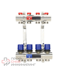 Коллекторные группы из латуни с регулирующими и балансировочными клапанами Varmega VM15804