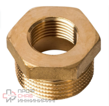 Футорка НР/ВР латунная, Stout 3/4х3/8"
