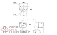Насос Grundfos UPS40-100 F 250 1x230V 50Hz 9H PN6/10