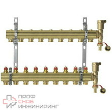 Комплект коллекторов Danfoss FHF-9 set с кронштейнами и воздухоотводчиками, 9 контуров