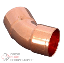 Отвод 45° 28-28, Viega R4, пайка-пайка, медь, двухраструбный, модель 101459