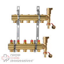 Комплект коллекторов Ридан FHF-5R set с кронштейнами и воздухоотводчиками, 5 контуров