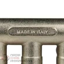 Коллектор с шаровыми кранами 3/4", 3 отвода 1/2" (красные ручки) Stout