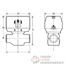 Клапан регулирующий Honeywell Ду20 2-х ходовой