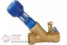 Клапан балансировочный CIMBERIO CIM 747OT 1 с фиксацией настройки, двумя измерительными ниппелями 1" ВР