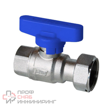 Шаровой кран FAR хром. 1/2'ВР-накид.гайка бабочка синий