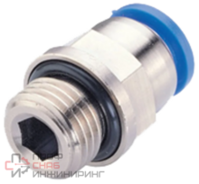 Прямой цанговый фитинг с резьбой Kipvalve KS-G1/4-6