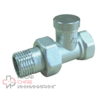 Клапан радиаторный запорный Sanext LV2, 1/2"х1/2", прямой, евроконус